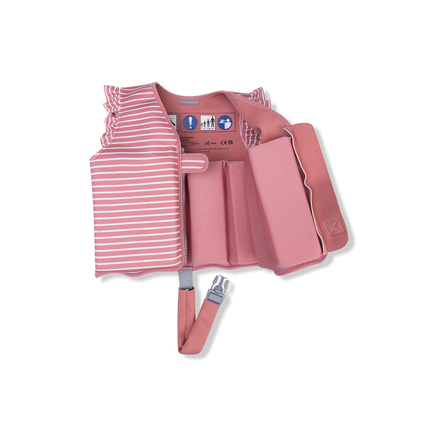 Gilet de natation - Rouge/Blanc - Fleur de marguerite