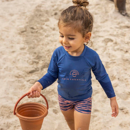 Swimming T-Shirt - Long Sleeve - Dark Blue - Pure Tone