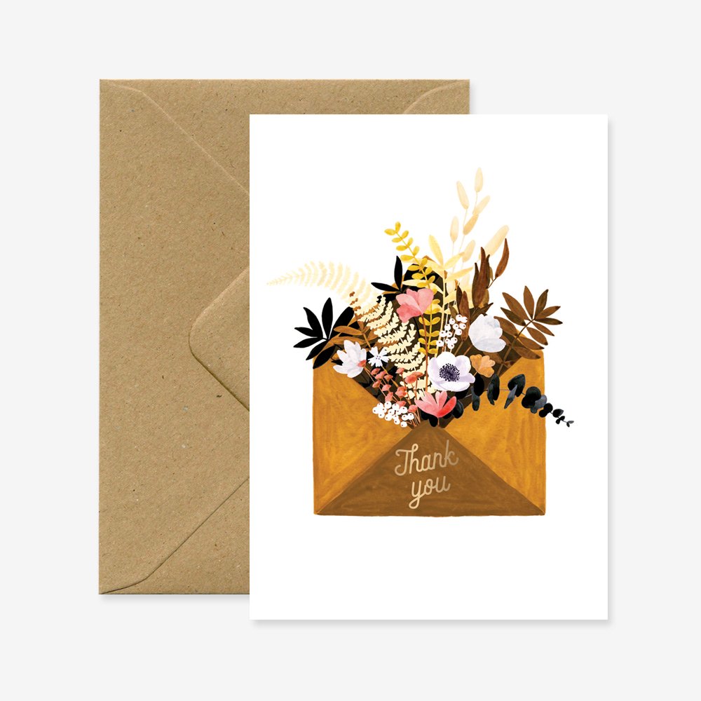 Flower Envelop - Carte de remerciement