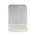 Plaid motif losange gris - 125 x 150 cm
