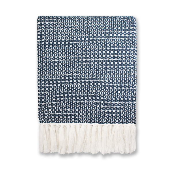 Plaid Ayla bleu marine - 125 x 150 cm