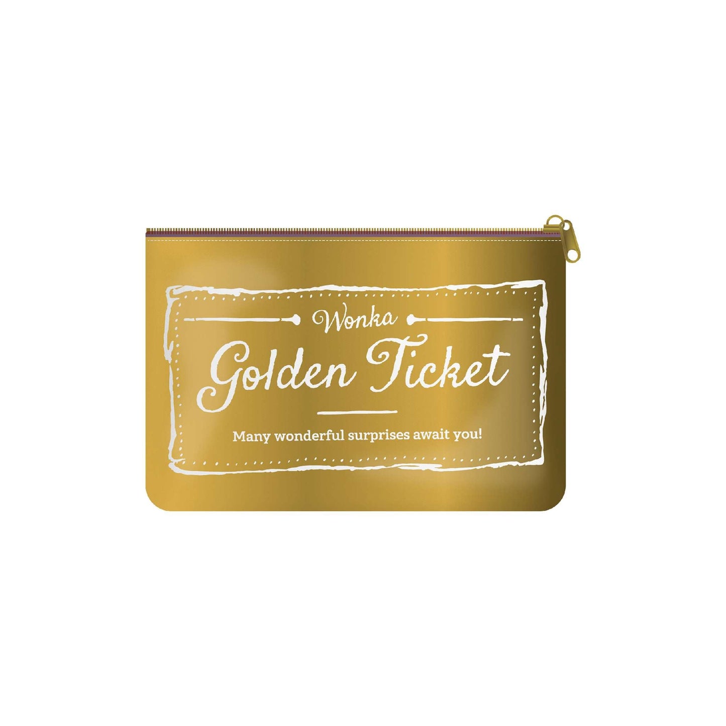 Roald Dahl (Charlie) PU Pouch Gold Tkt. – 16 cm x 24 cm