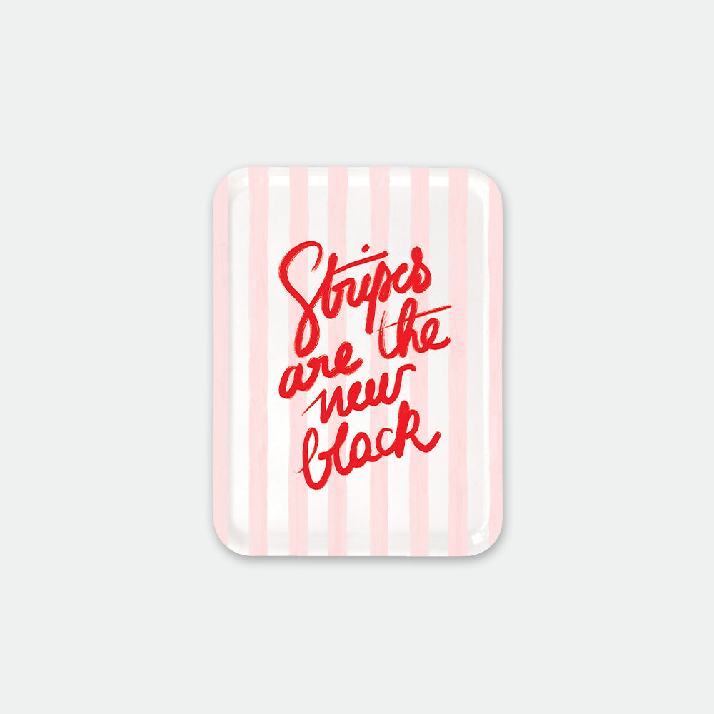 Stripes New Black - Breakfast Tray