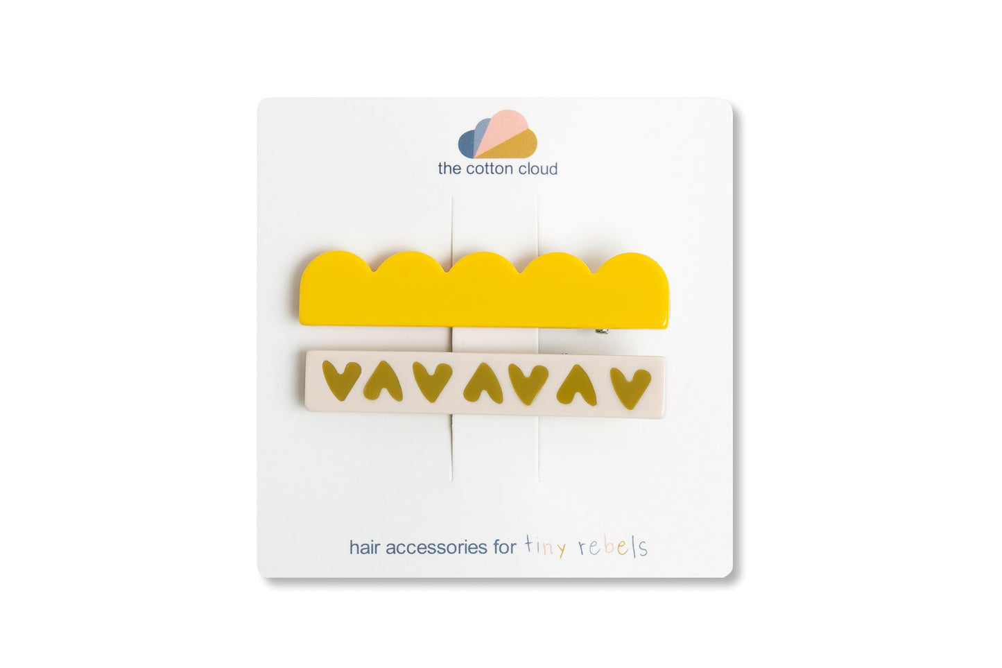 Set mit 2 Haarspangen Maxi Lemon