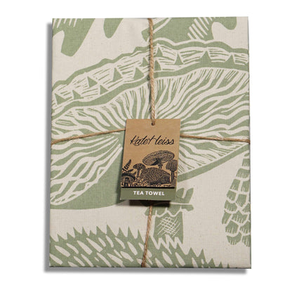Kate Heiss Woodland Green Tea Towel