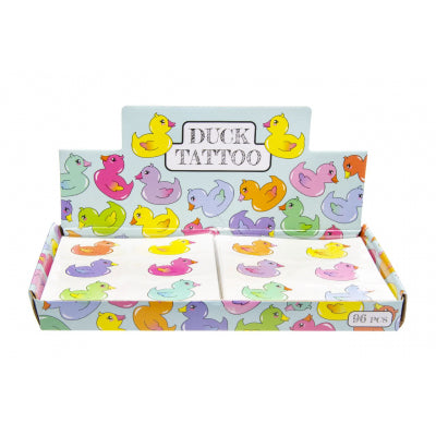 Sheet of Colored Duck Temporary Tattoos - 12 Pieces