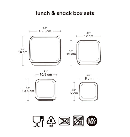 Lot de 4 boîtes repas et goûter - Unicorn Dreams – vue 6 – A Little Lovely Company