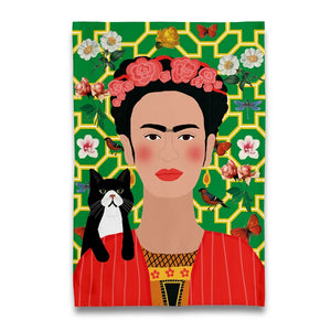 Geschirrtuch Frida Kahlo und ihre Katze