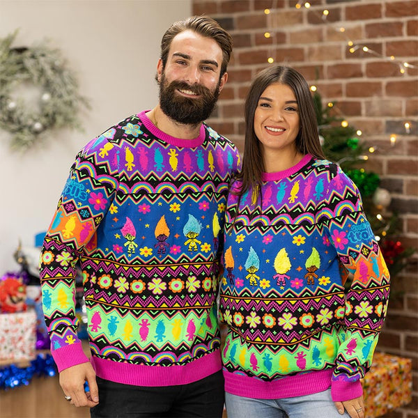 Pull de Noël Les Trolls