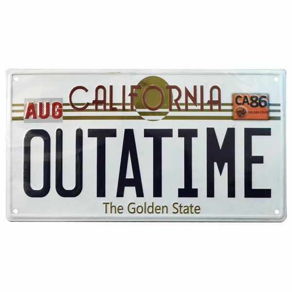 Plaque métal Retour vers le Futur - plaque d’immatriculation