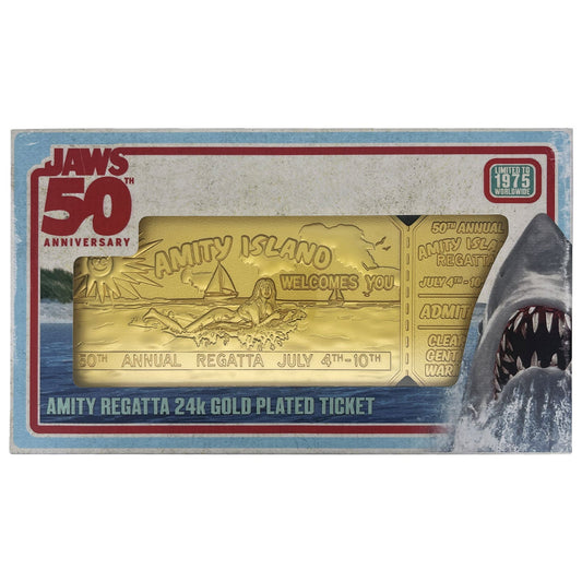 Objet collector Les Dents de la Mer - 50th Anniversary 24K Gold Plated Regatta TicketTObjet collector Les Dents de la Mer - 50th Anniversary 24K Gold Plated Regatta TicketiObjet collector Les Dents de la Mer - 50th Anniversary 24K Gold Plated Regatta TicketcObjet collector Les Dents de la Mer - 50th Anniversary 24K Gold Plated Regatta TicketkObjet collector Les Dents de la Mer - 50th Anniversary 24K Gold Plated Regatta TicketeObjet collector Les Dents de la Mer - 50th Anniversary 24K Gold Plated Regatta Tic