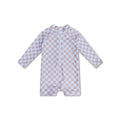 UV Swimsuit Boys - Beige/White - Checkmate