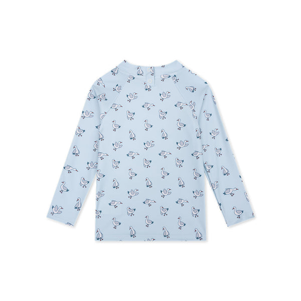 UV Swimming T-Shirt Long Sleeves - Blue - Little Seagull