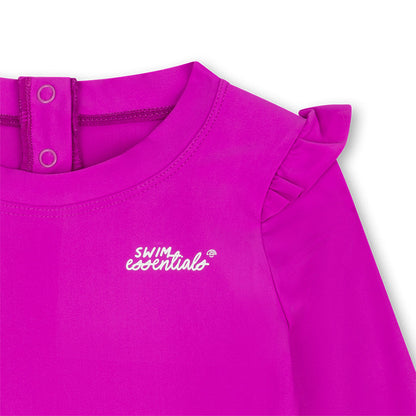 UV Swimming T-Shirt Long Sleeves - Purple - Wild Fucsia