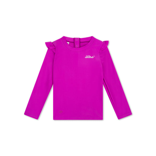 UV Swimming T-Shirt Long Sleeves - Purple - Wild Fucsia