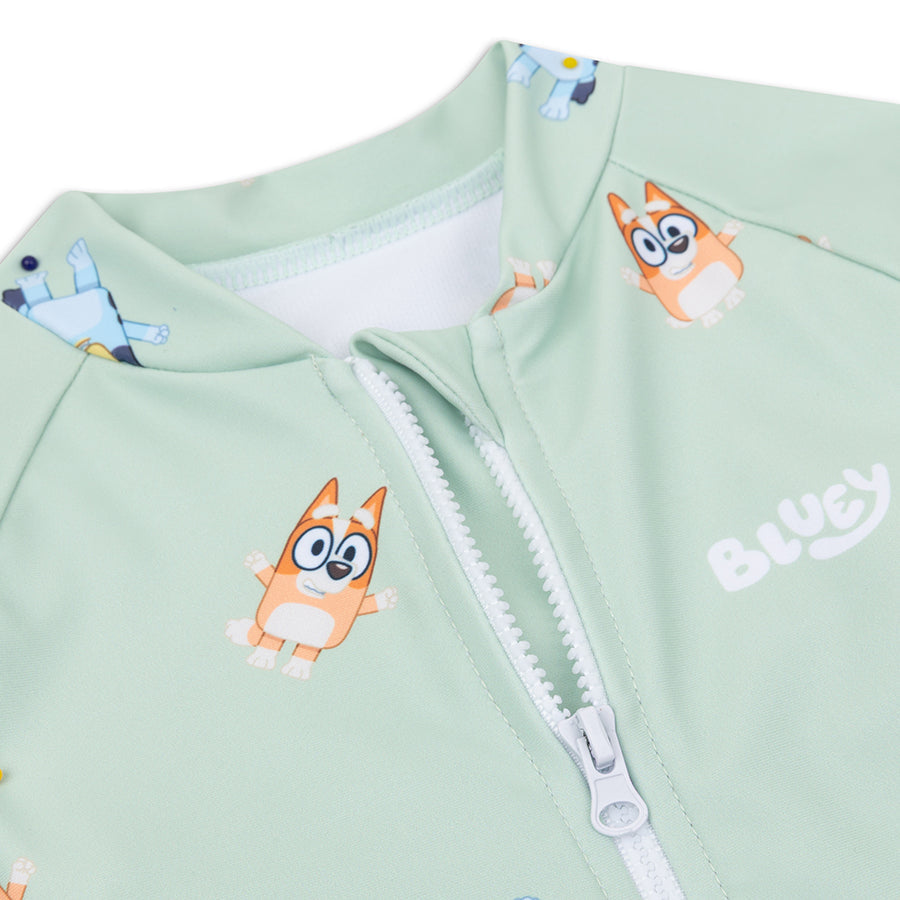 UV Swimsuit Boys - Green - Bluey