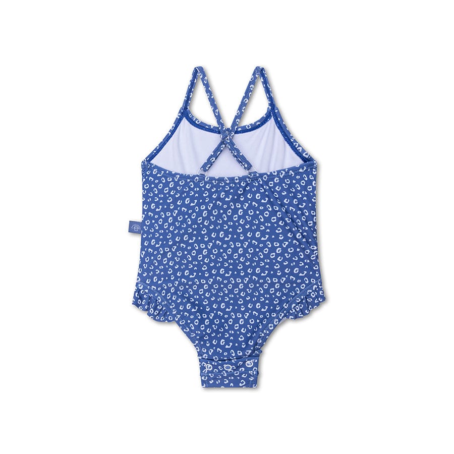 Girls' Swimsuit - Blue - Leopard