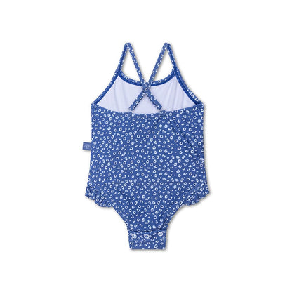 Girls' Swimsuit - Blue - Leopard