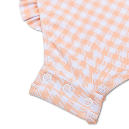 Swimsuit Girls - Orange/White - Sunset Grid