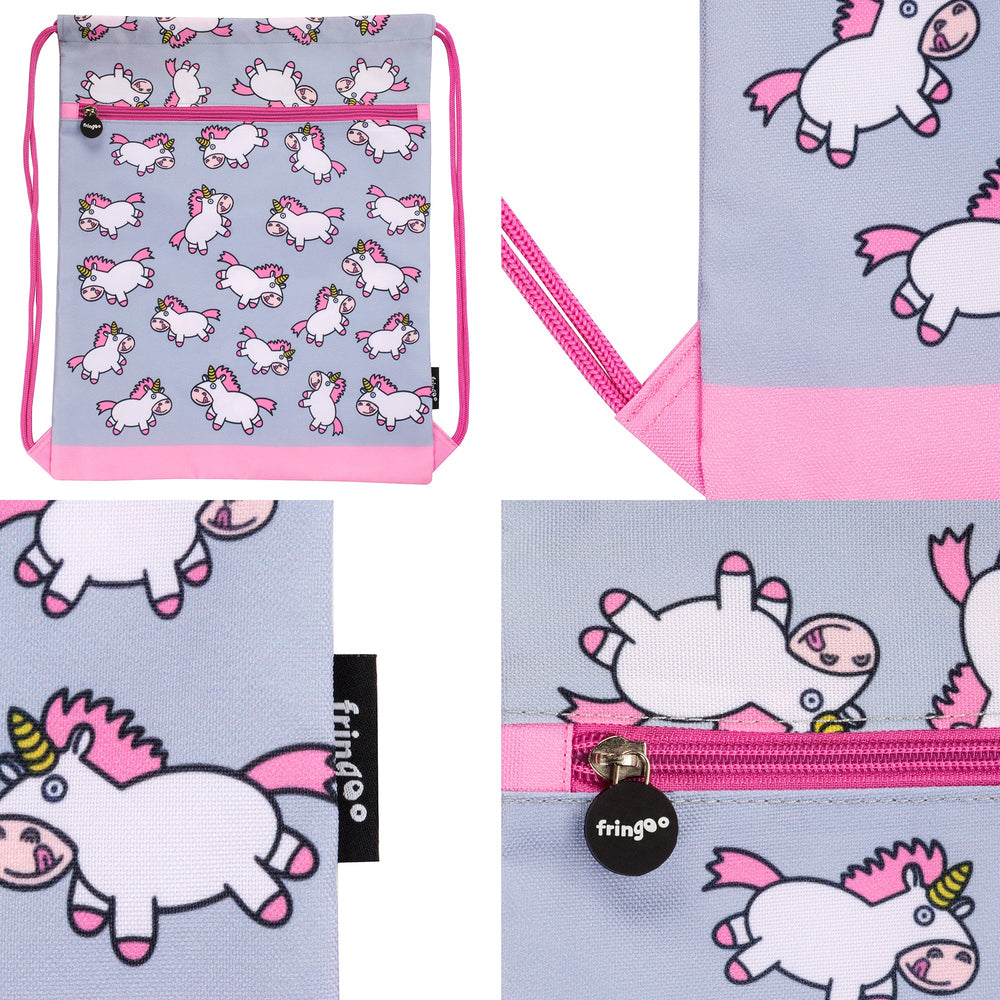 Chubby Unicorn Drawstring Bag