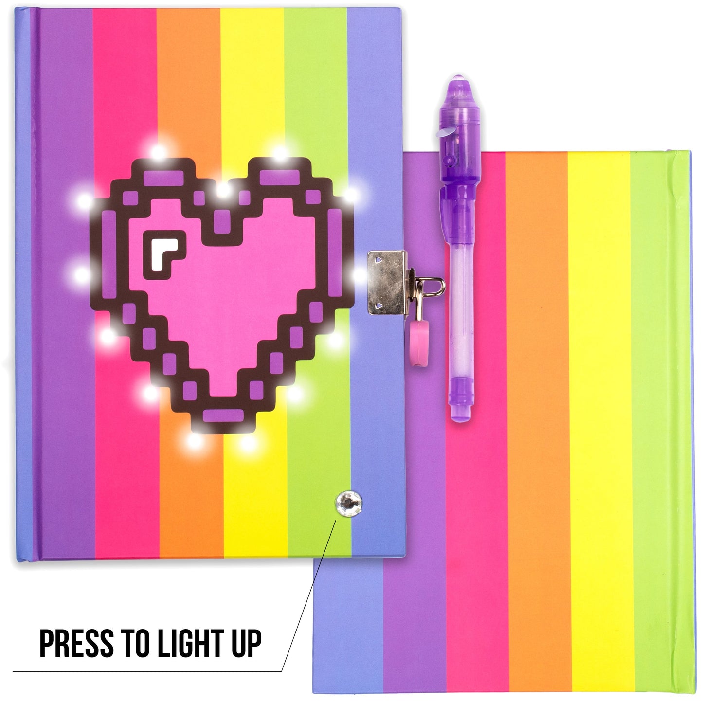 Journal secret lumineux – Pixel Heart