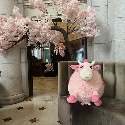 Peluche Massive Squishable – Vache Fraise