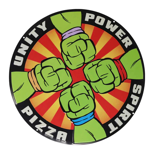 Metalen bord met Teenage Mutant Ninja Turtles-thema - Pizza Power 