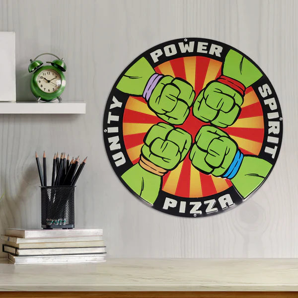 Metalen bord met Teenage Mutant Ninja Turtles-thema - Pizza Power 