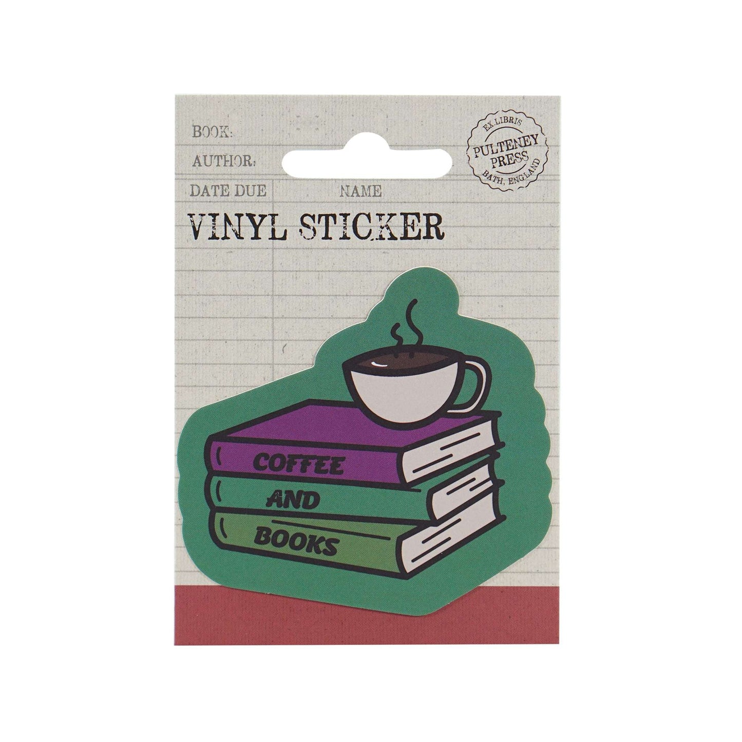 Vinyl sticker Coffee And Books