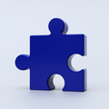 Blaue Puzzle-Vase
