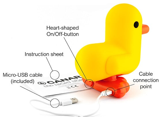 Yellow duck night light