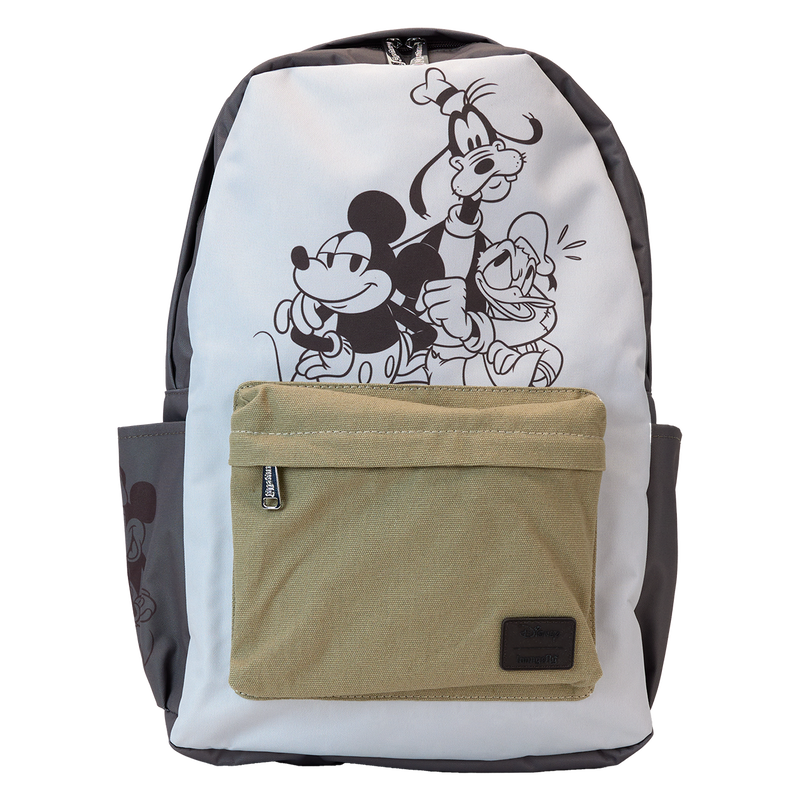 mickey friends canvas nylon full size backpack loungefly