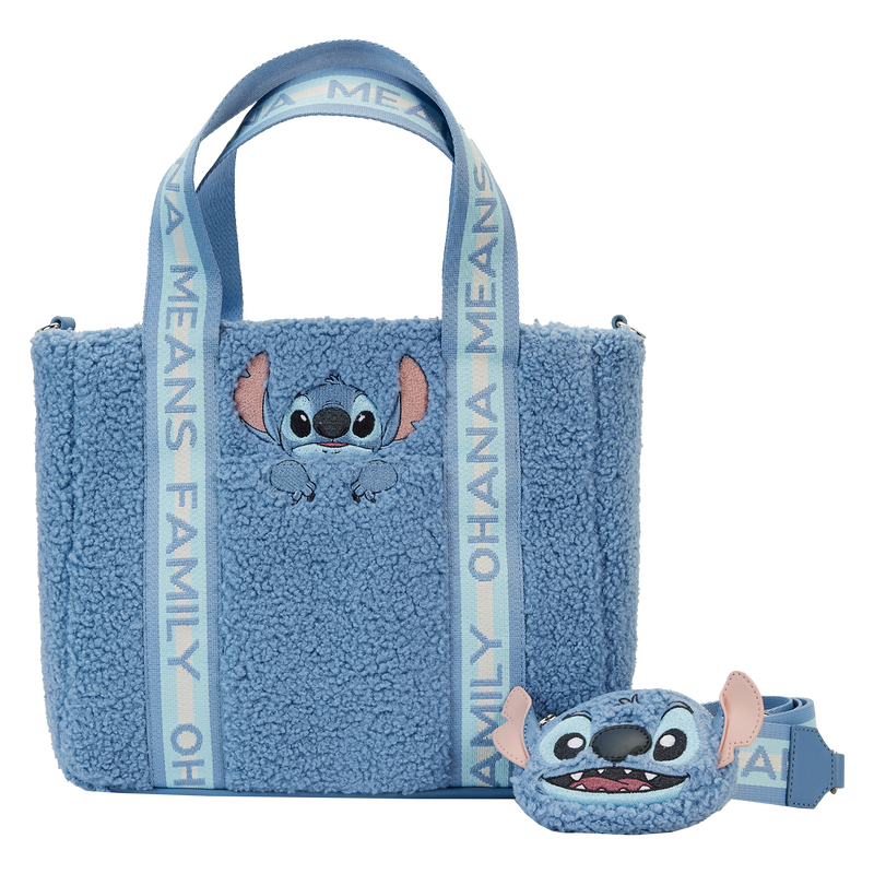 Tote Bag avec Porte Monnaie Lilo et Stitch - Stitch "Sherpa"