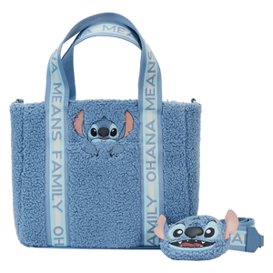 Tote Bag avec Porte Monnaie Lilo et Stitch - Stitch "Sherpa"