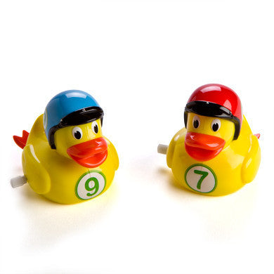Opwindbare race-eendjes – Een paar opwindbare race-eendjes