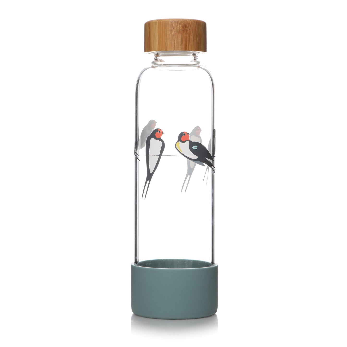RSPB Swallows Glass Water Bottle - 500ml