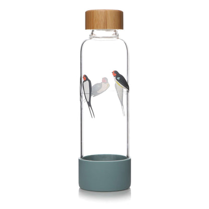 RSPB Swallows Glass Water Bottle - 500ml