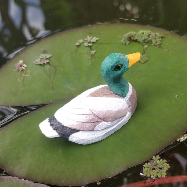 Houten wilde eend
