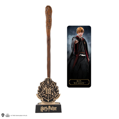 *Stylo baguette avec socle & marque-page lenticulaire Ron Weasley