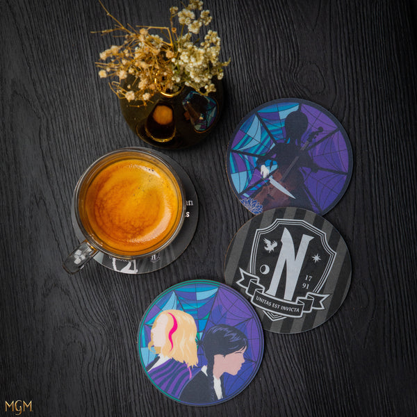 Set of 4 Wednesday Coasters