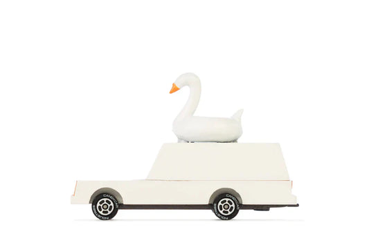 Voiture en Bois Candycar World - Cygne Blanc