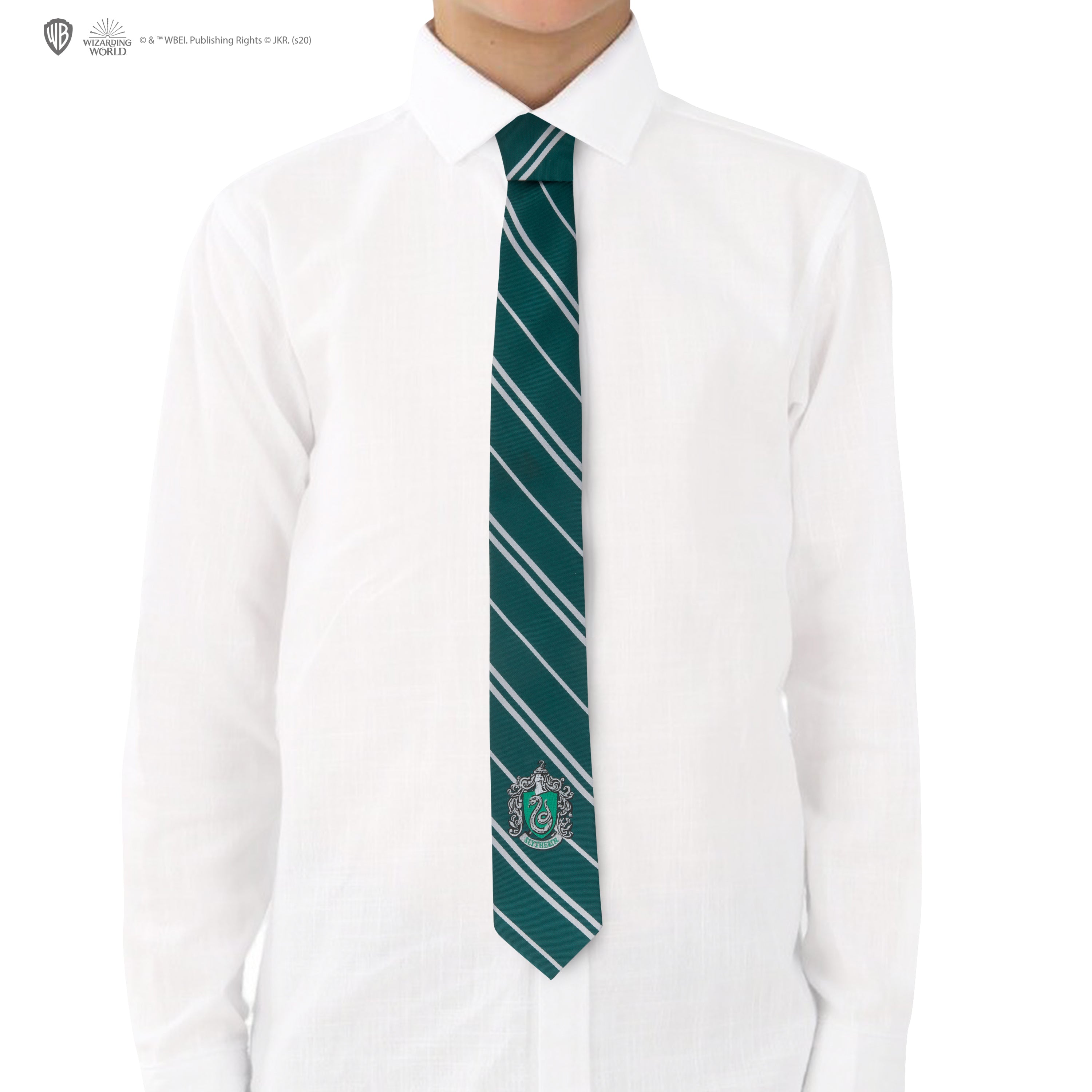Cravate Écusson Tissé Serpentard Enfants