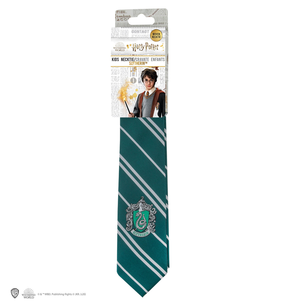 Cravate Écusson Tissé Serpentard Enfants