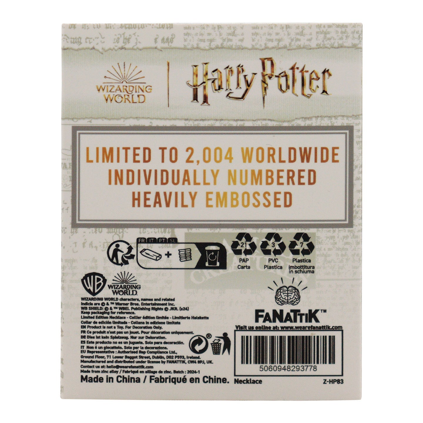 Collier Harry Potter- Prison d'Azkaban
