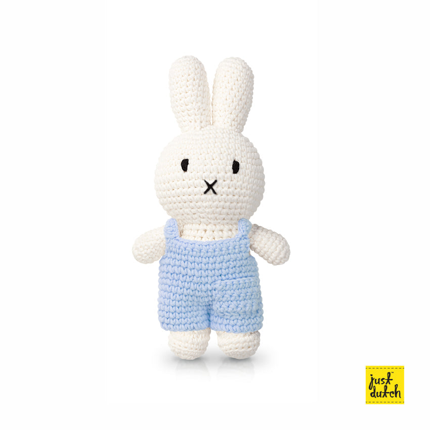 Peluche en Crochet Lapin Miffy - Salopette Classique - Bleu pastel