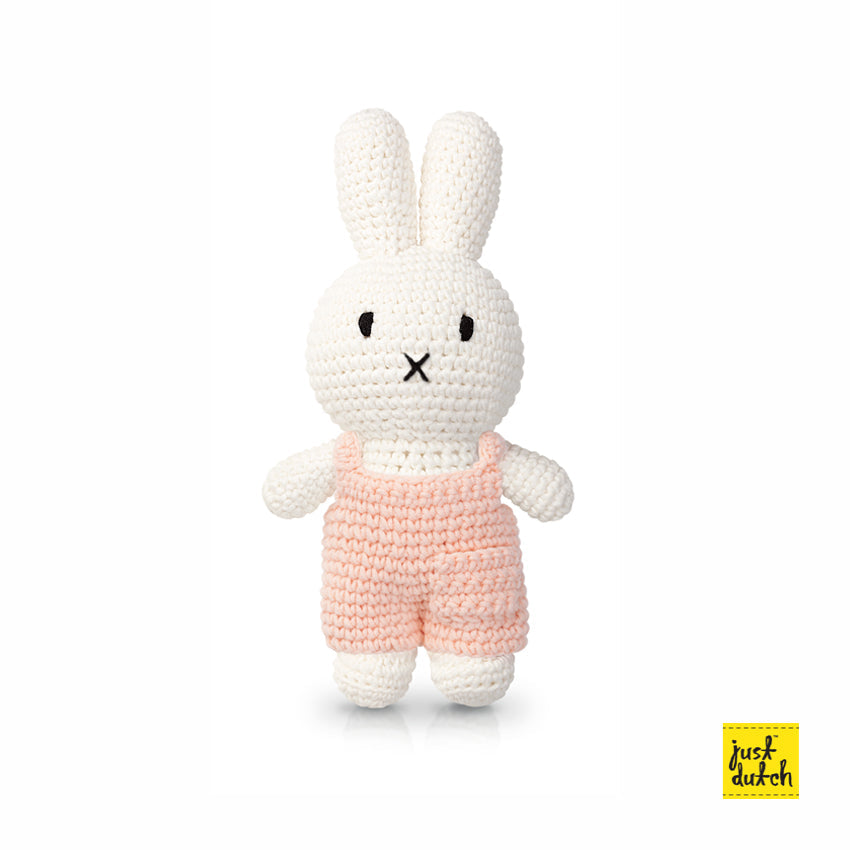 Peluche en Crochet Lapin Miffy - Salopette Classique - Rose pastel
