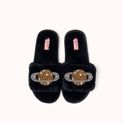 Pair of slippers brooches - Saturn