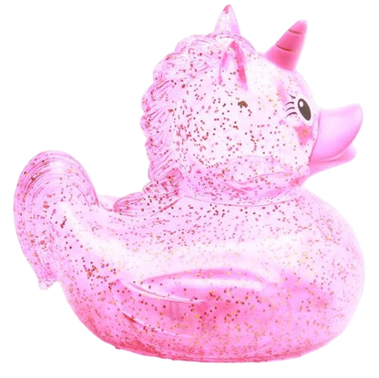 XL Roze Glitterende Eenhoorn Eend