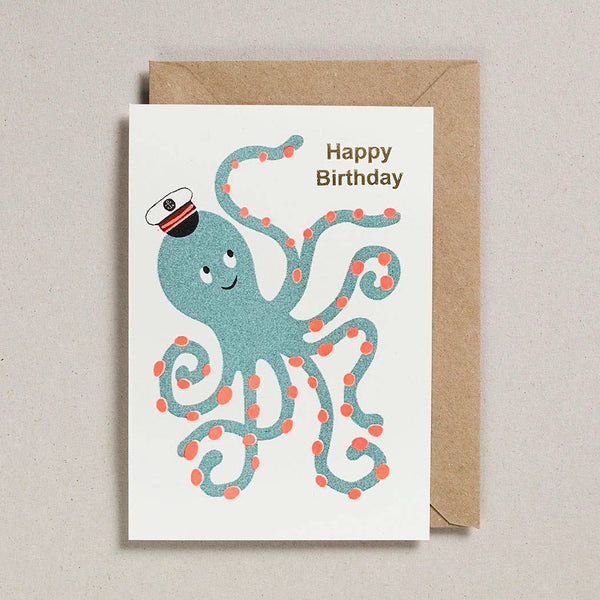 Verjaardagskaart - Zee-octopus