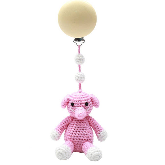Elephant Stroller Hook - Pink